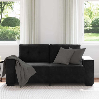 Zweisitzer-Sofa Schwarz 180x77x82 cm Samt