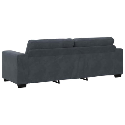 3-Sitzer-Sofa Dunkelgrau 220x78x80 cm Samt