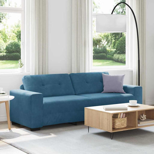 3-Sitzer-Sofa Blau 180 cm Samt
