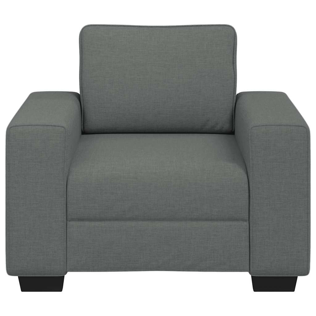 Fauteuil gris foncé 60 cm tissu