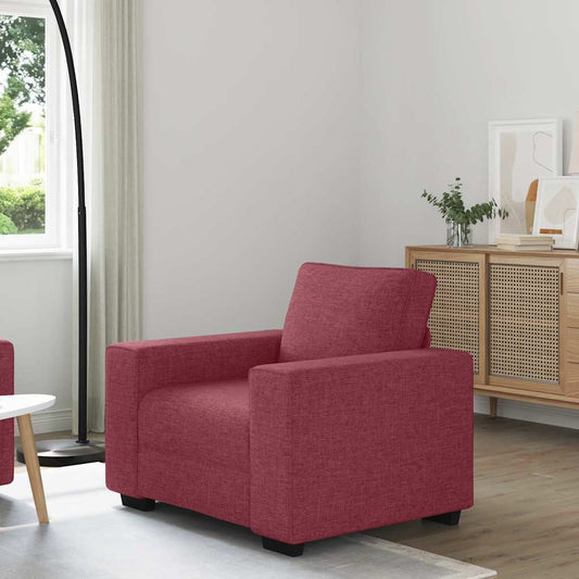 Fauteuil rouge vin 60 cm tissu