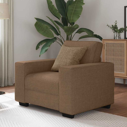 Fauteuil marron 60 cm tissu
