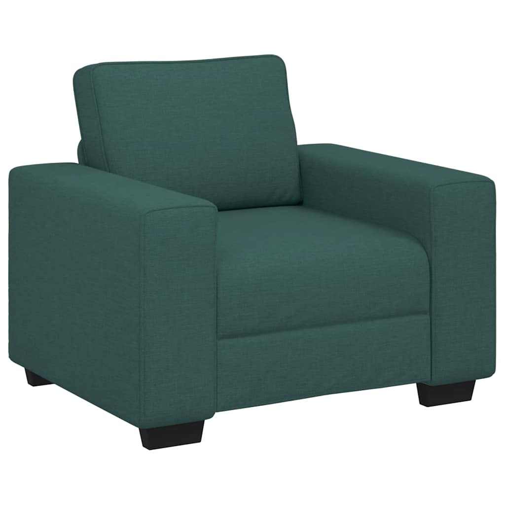 Fauteuil en tissu vert foncé 60 cm