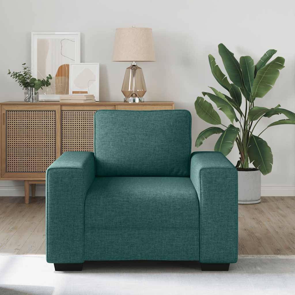 Fauteuil en tissu vert foncé 60 cm