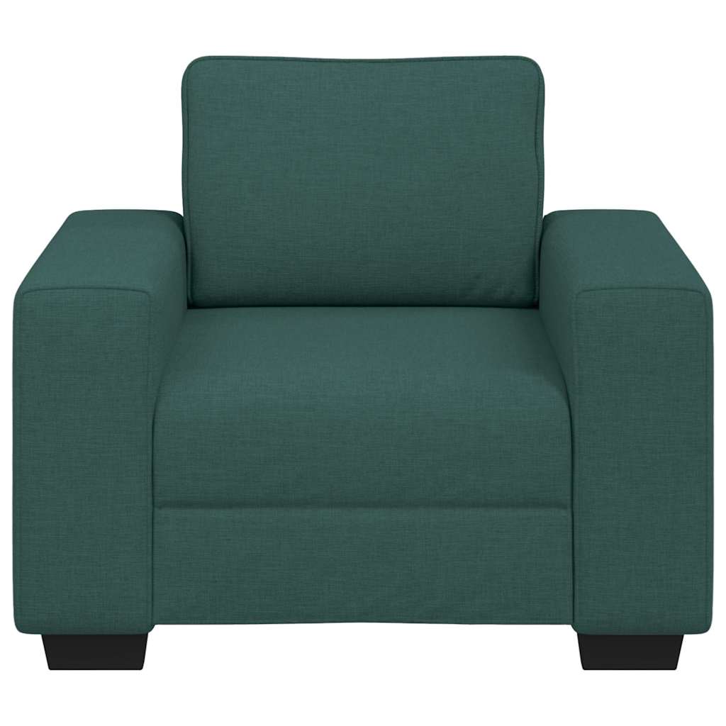 Fauteuil en tissu vert foncé 60 cm