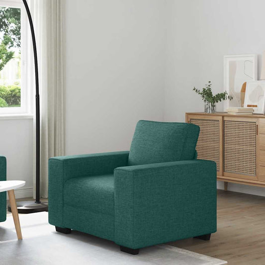 Fauteuil en tissu vert foncé 60 cm