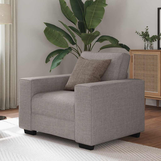 Fauteuil taupe 60 cm tissu