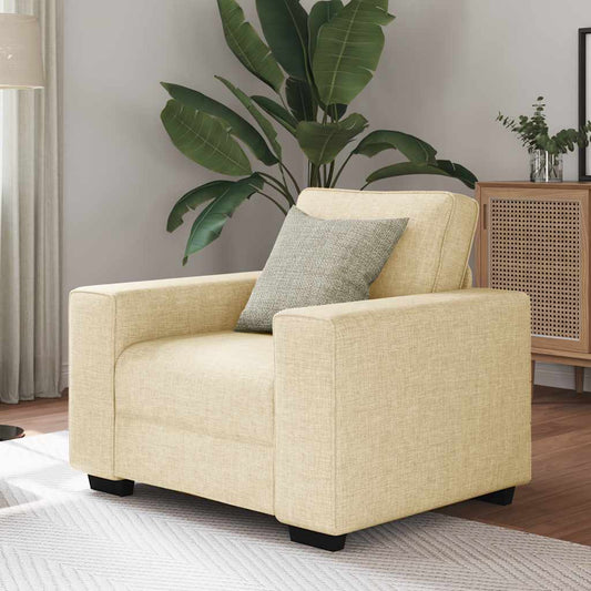 Fauteuil crème 60 cm tissu