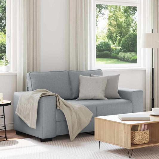 Canapé 2 places tissu gris clair 120 cm