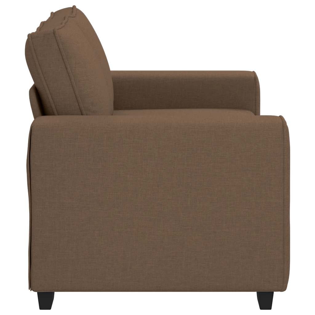 Canapé 2 places tissu marron 120 cm
