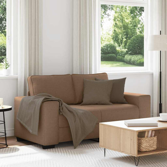 Canapé 2 places tissu marron 120 cm