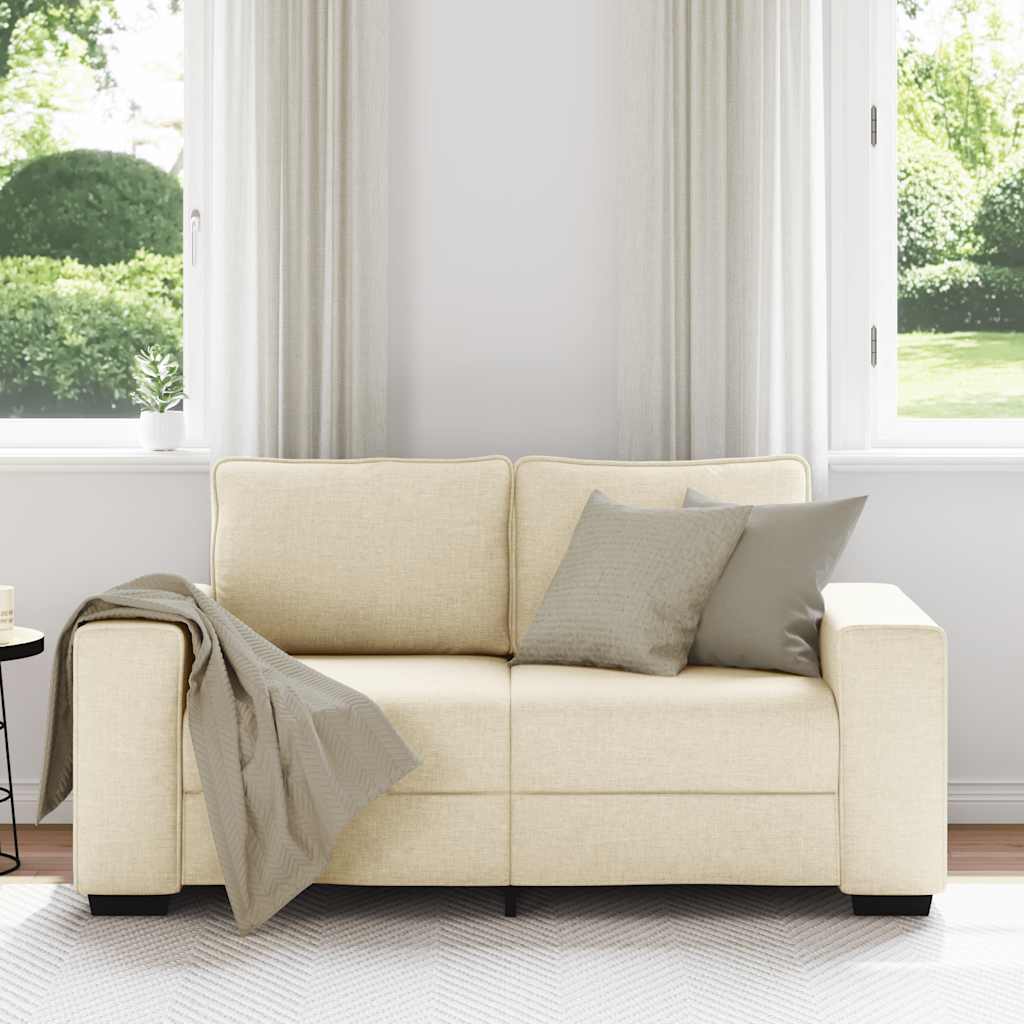 Canapé 2 places tissu crème 120 cm