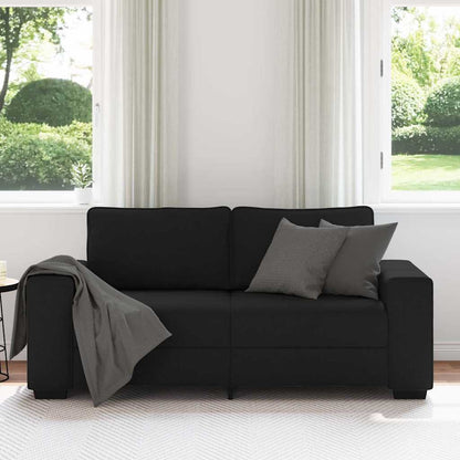 2-Sitzer-Sofa Schwarz 180x77x82 cm Stoff