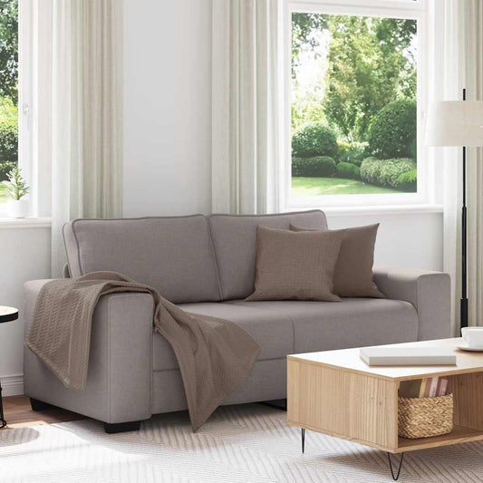 Canapé 2 places tissu taupe 140 cm