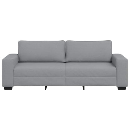 3-Sitzer-Sofa Hellgrau 220x77x82 cm Stoff