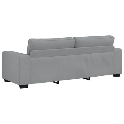 3-Sitzer-Sofa Hellgrau 220x77x82 cm Stoff