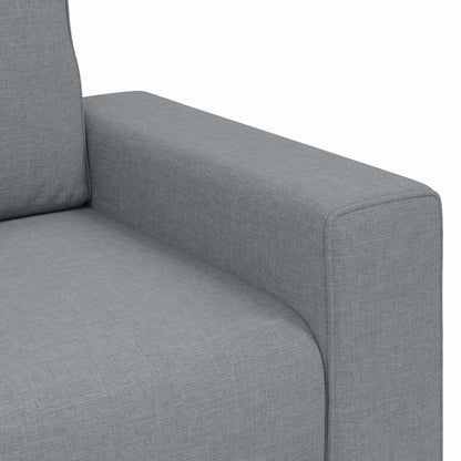 3-Sitzer-Sofa Hellgrau 220x77x82 cm Stoff