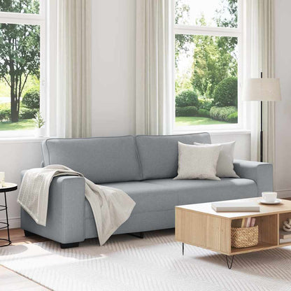3-Sitzer-Sofa Hellgrau 220x77x82 cm Stoff