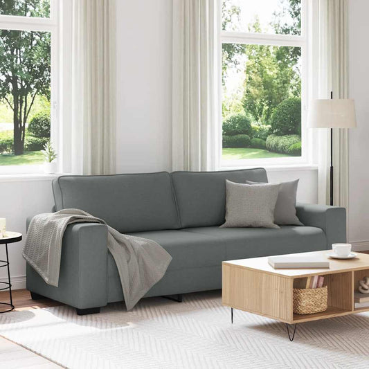 Canapé 3 places tissu gris foncé 180 cm