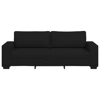 3-Sitzer-Sofa Schwarz 220x77x82 cm Stoff