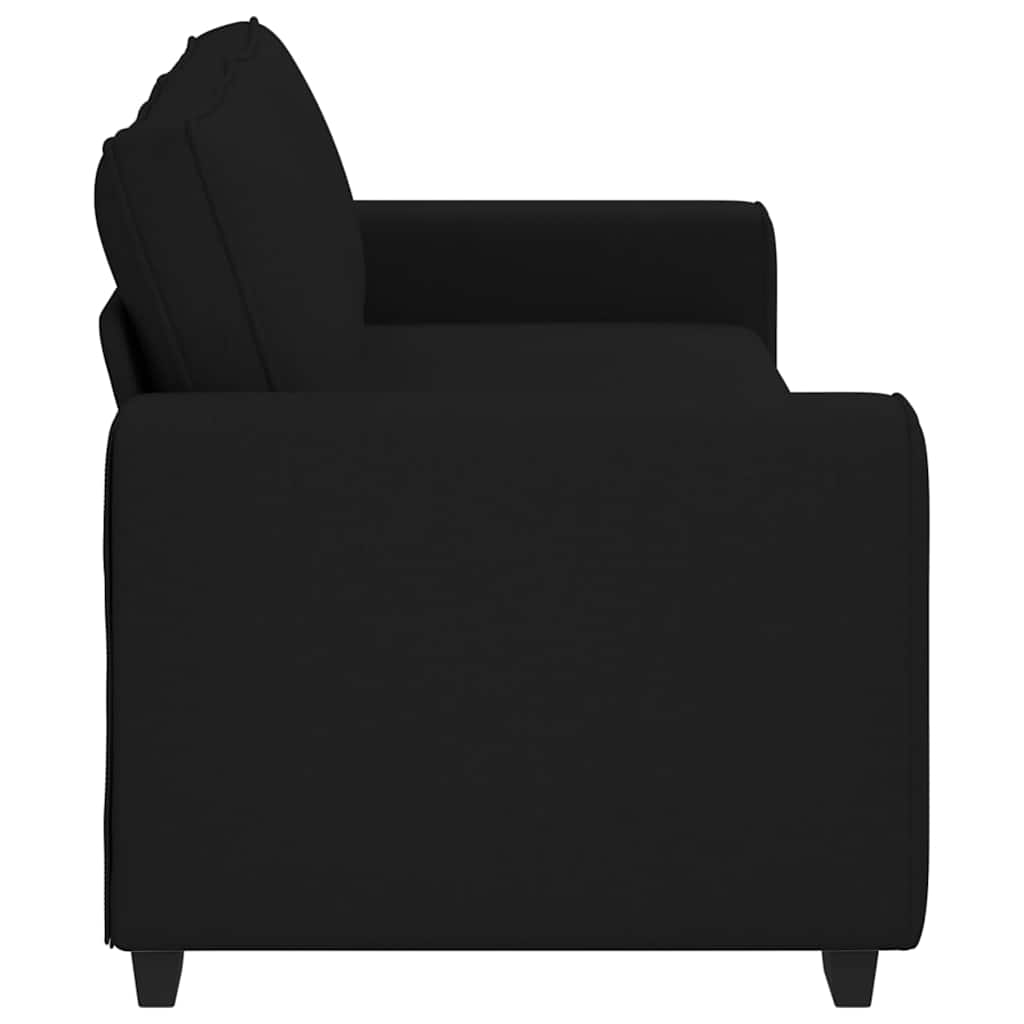 3-Sitzer-Sofa Schwarz 220x77x82 cm Stoff