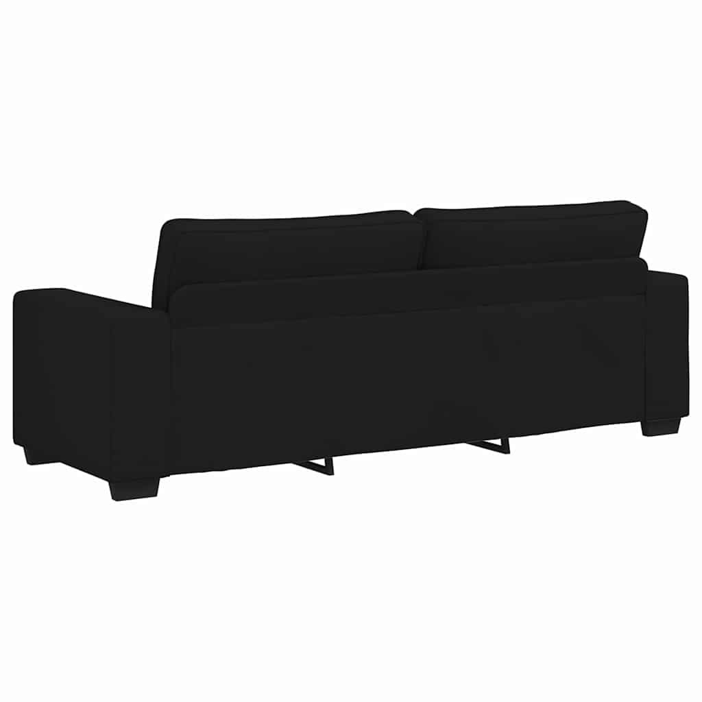 3-Sitzer-Sofa Schwarz 220x77x82 cm Stoff