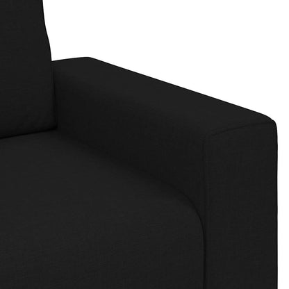 3-Sitzer-Sofa Schwarz 220x77x82 cm Stoff