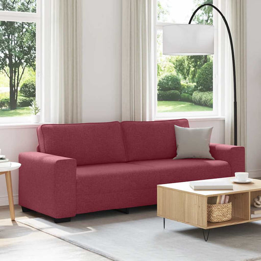 Canapé 3 places tissu rouge vin 180 cm
