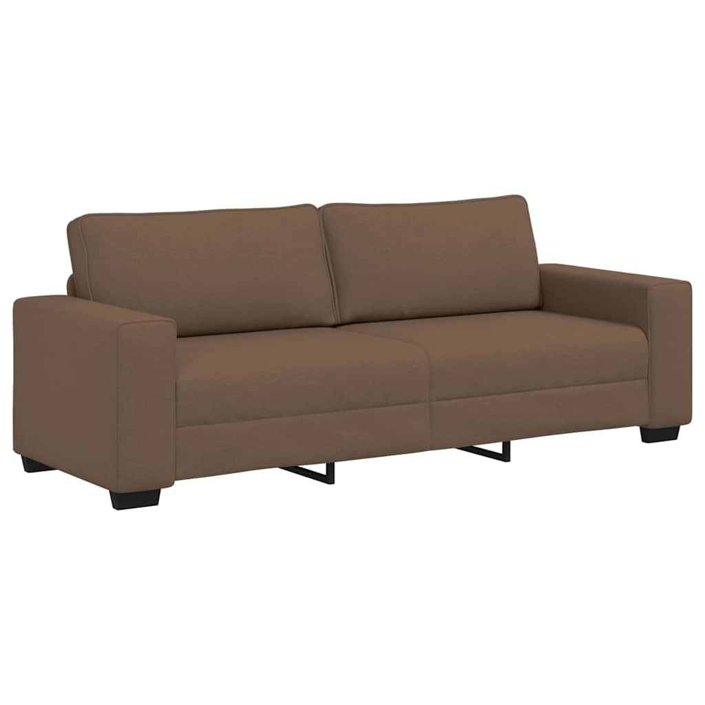 Canapé 3 places tissu marron 180 cm