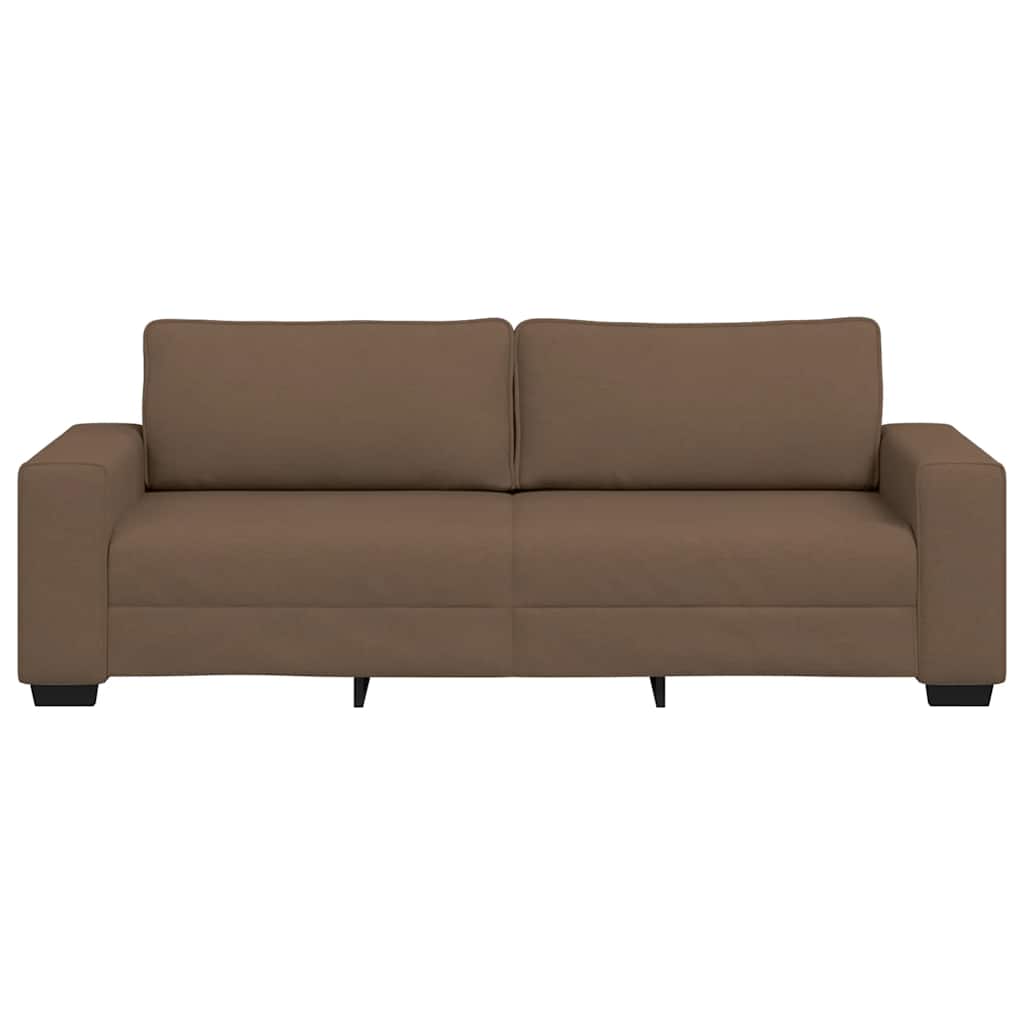 Canapé 3 places tissu marron 180 cm