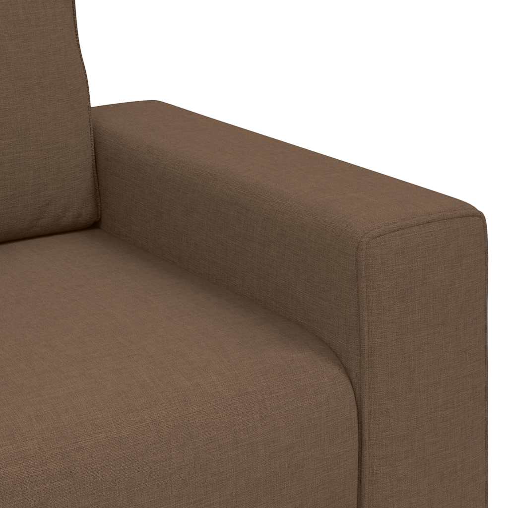 Canapé 3 places tissu marron 180 cm