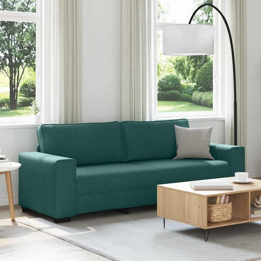 Canapé 3 places vert foncé 180 cm tissu
