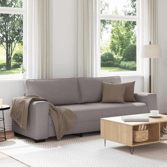 Canapé 3 places tissu taupe 180 cm