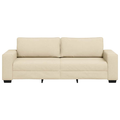 3-Sitzer-Sofa Creme 220x77x82 cm Stoff