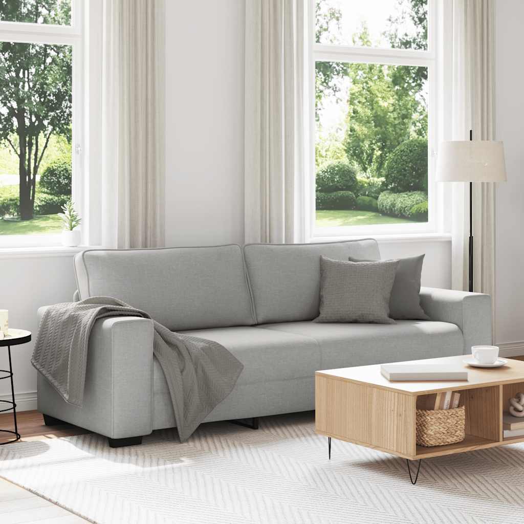 Canapé 3 places gris nuage 180 cm tissu