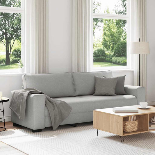 Canapé 3 places gris nuage 180 cm tissu