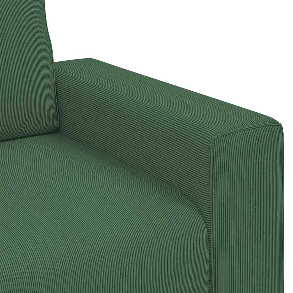 Zweisitzer-Sofa Dunkelgrün 120 cm Cordstoff