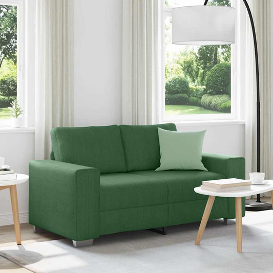 Zweisitzer-Sofa Dunkelgrün 120 cm Cordstoff