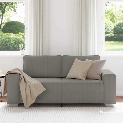 Zweisitzer-Sofa Hellgrau 180x77x82 cm Cordstoff