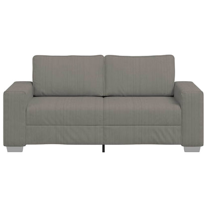 Zweisitzer-Sofa Hellgrau 180x77x82 cm Cordstoff