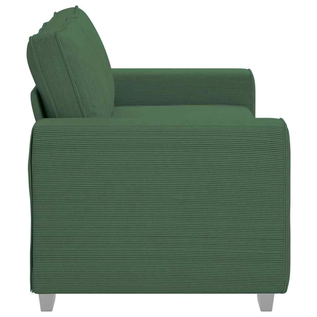 Zweisitzer-Sofa Dunkelgrün 140 cm Cordstoff