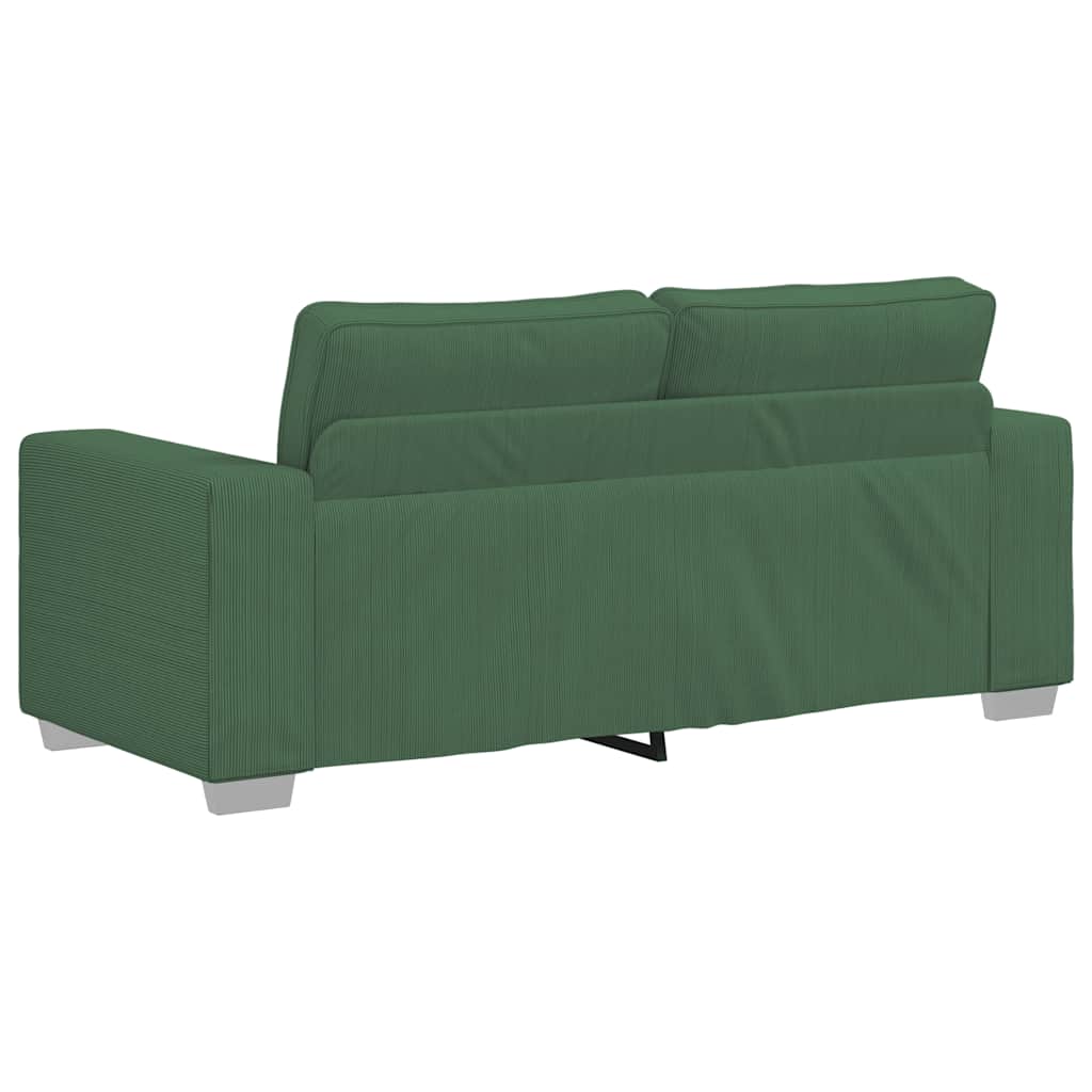 Zweisitzer-Sofa Dunkelgrün 140 cm Cordstoff