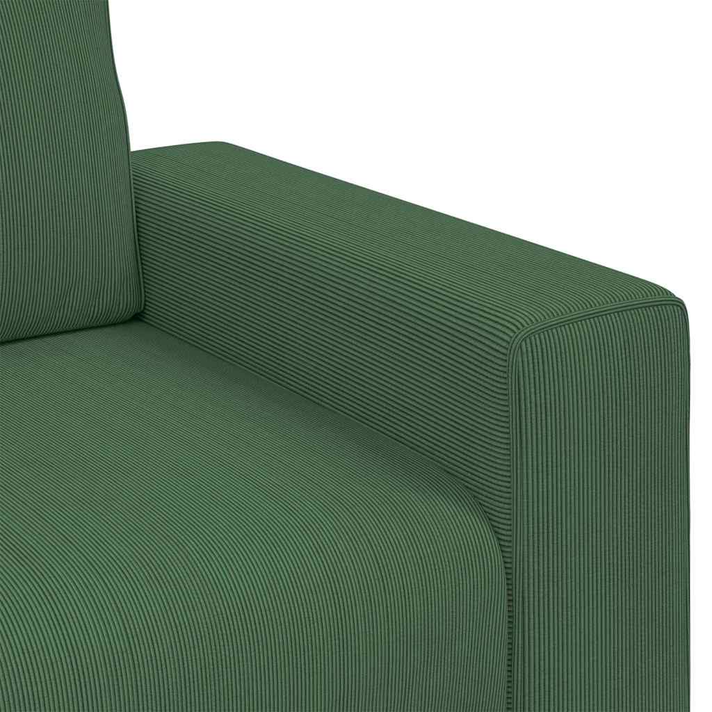 Zweisitzer-Sofa Dunkelgrün 140 cm Cordstoff