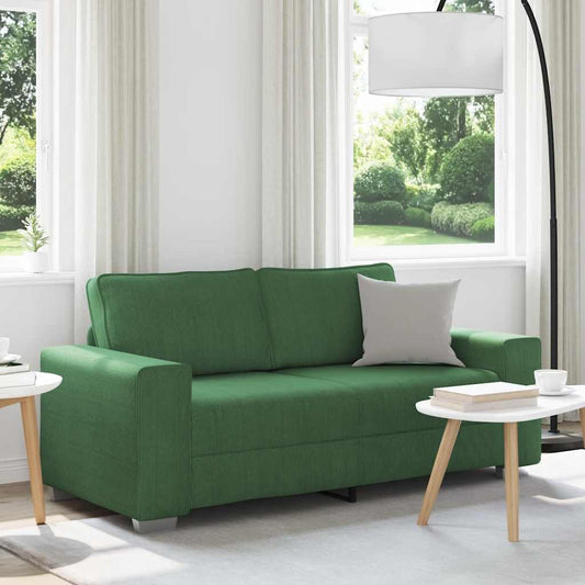 Zweisitzer-Sofa Dunkelgrün 140 cm Cordstoff