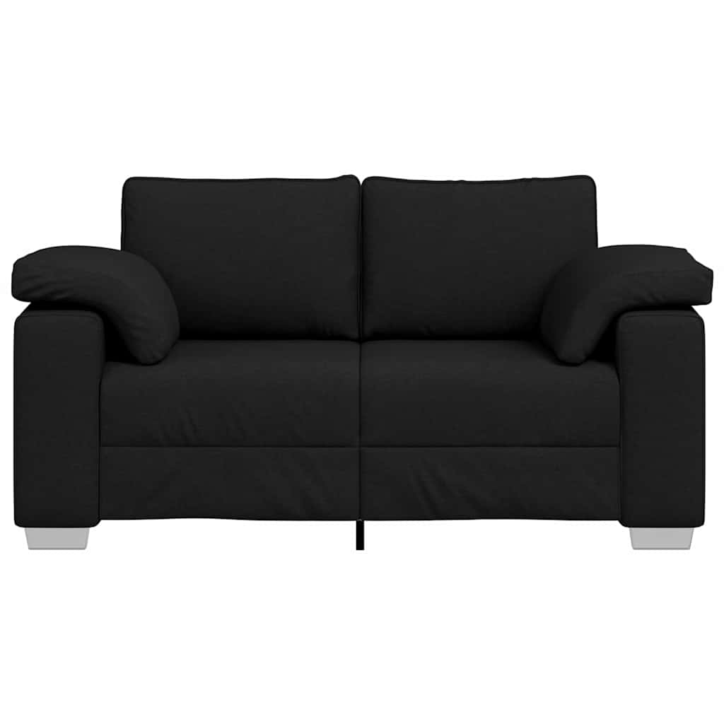 Zweisitzer-Sofa Schwarz 160 cm Stoff