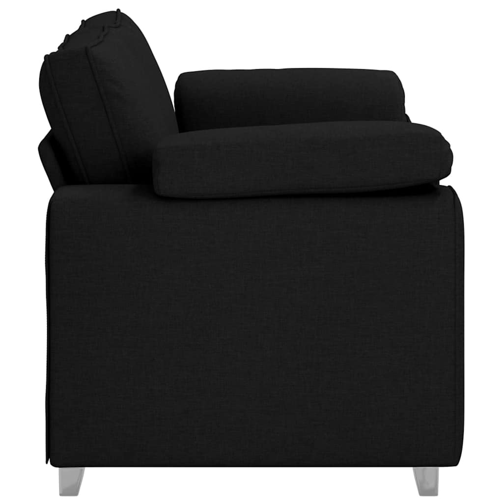 Zweisitzer-Sofa Schwarz 160 cm Stoff