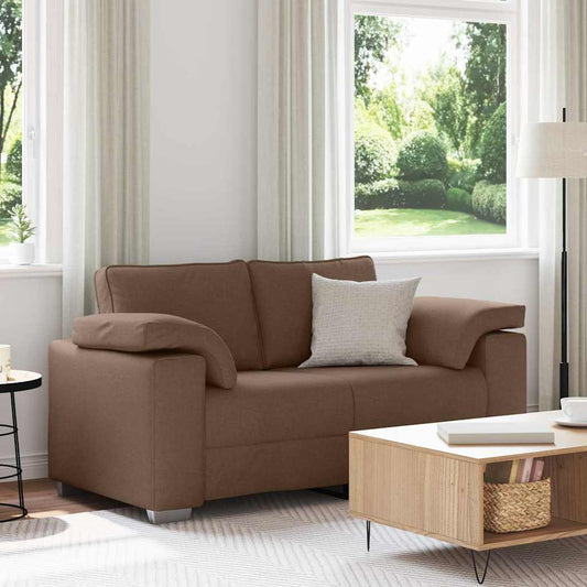 Sofa mit Kissen Braun 160 x 77 x 82 cm Stoff