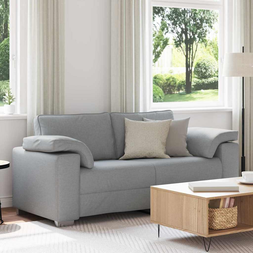 Zweisitzer-Sofa Hellgrau 180 cm Stoff