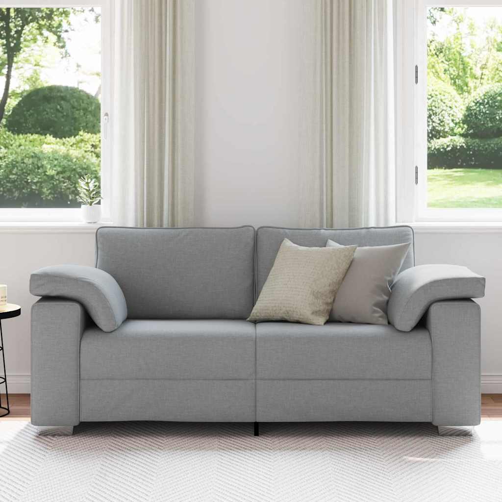 Zweisitzer-Sofa Hellgrau 180 cm Stoff