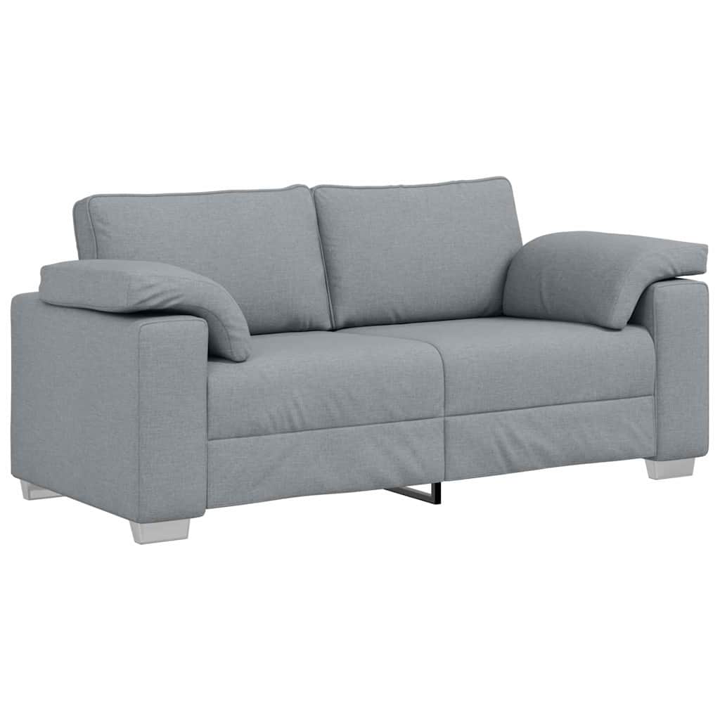 Zweisitzer-Sofa Hellgrau 180 cm Stoff